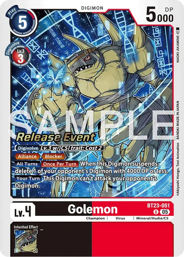 Golemon [Bt23-051] [Hackers' Slumber Release Event Cards] 1