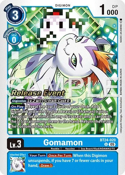 Gomamon [Bt24-020] [Time Stranger Release Events Cards] 1