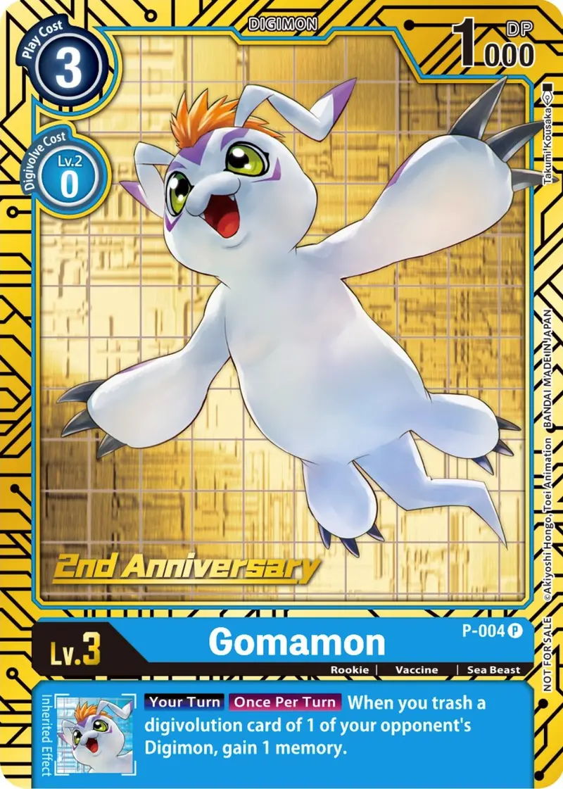 Gomamon [P-004] (2Nd Anniversary Card Set) [Promotional Cards] 1