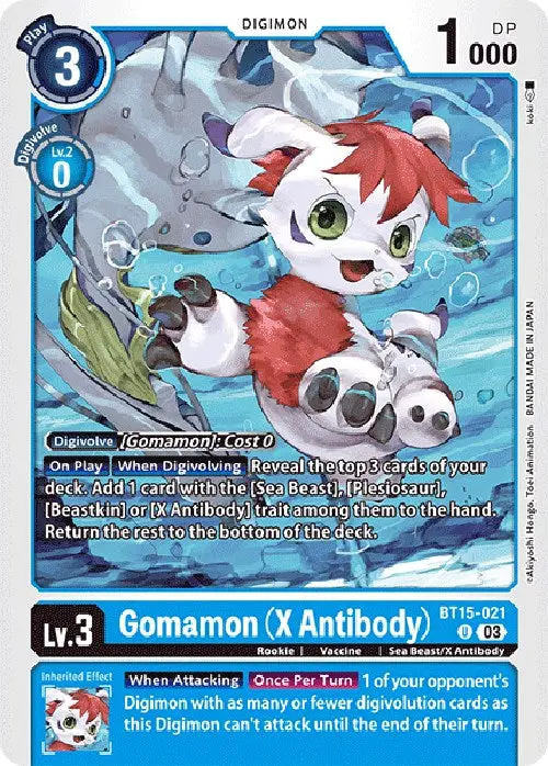 Gomamon (X Antibody) [Bt15-021] [Exceed Apocalypse] 1
