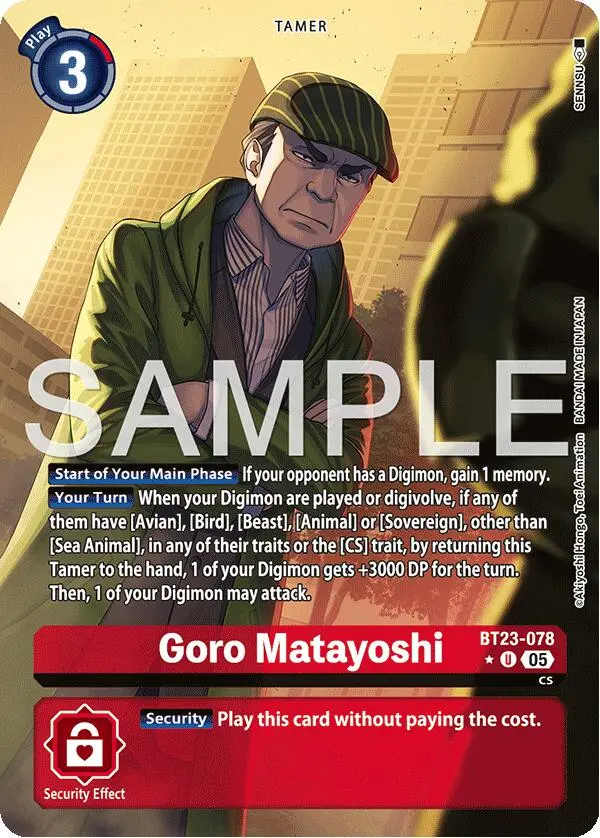Goro Matayoshi [Bt23-078] (Alternate Art) [Hackers' Slumber] 1