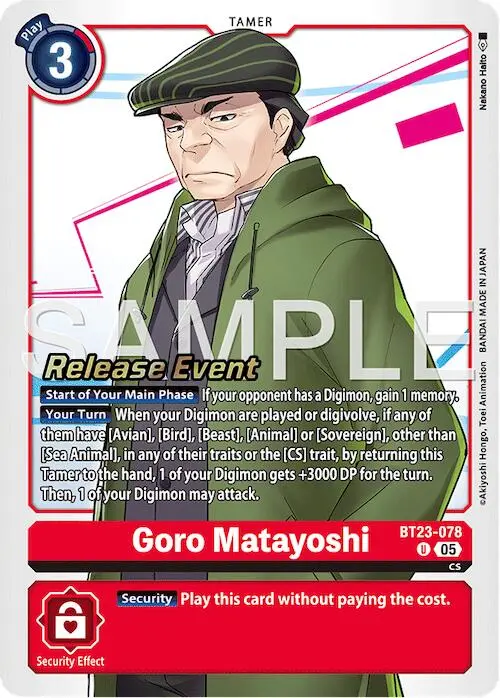 Goro Matayoshi [Bt23-078] [Hackers' Slumber Release Event Cards] 1