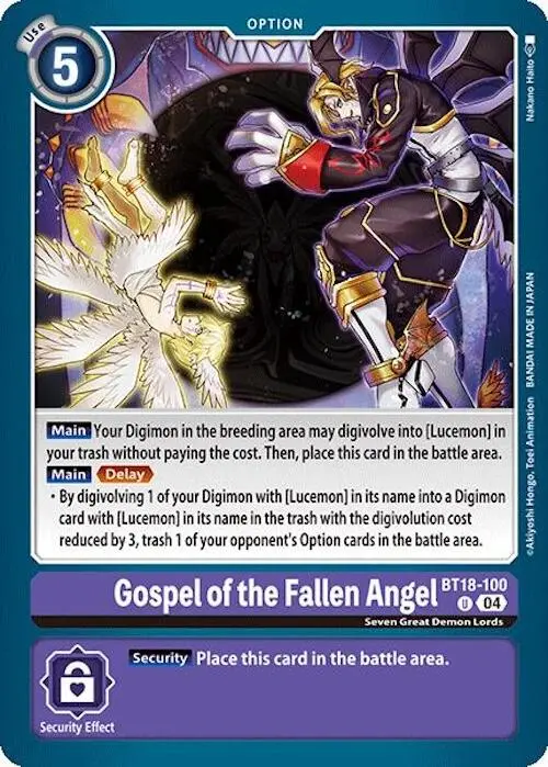 Gospel Of The Fallen Angel [Bt18-100] [Release Special Booster Ver.2.0] 1