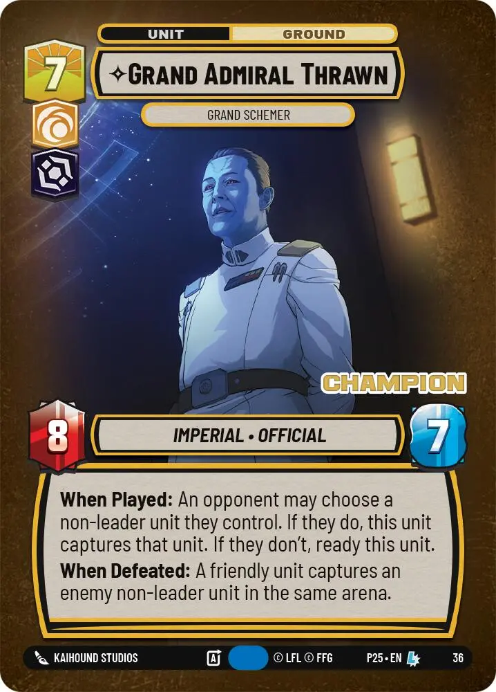 Grand Admiral Thrawn - Grand Schemer (Champion) (36) (36) [Secrets Of Power: Weekly Play] 1