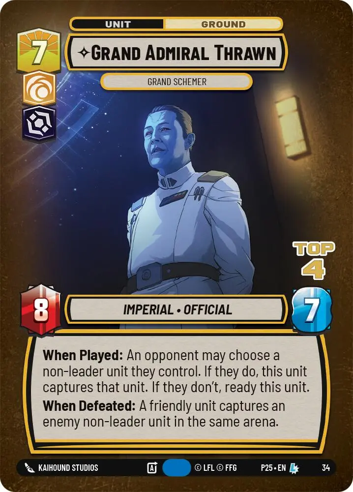 Grand Admiral Thrawn - Grand Schemer (Top 4) (34) (34) [Organized Play Promos] 1