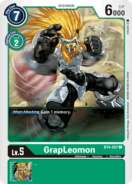 Grapleomon [Bt4-057] [Great Legend] 1