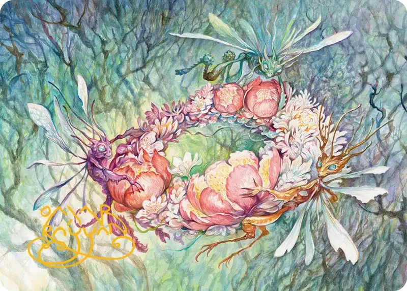 Grave Venerations Art Card (Gold-Stamped Signature) [Lorwyn Eclipsed Art Series] 1