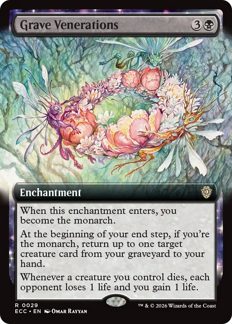 Grave Venerations (Extended Art) [Lorwyn Eclipsed Commander] 1