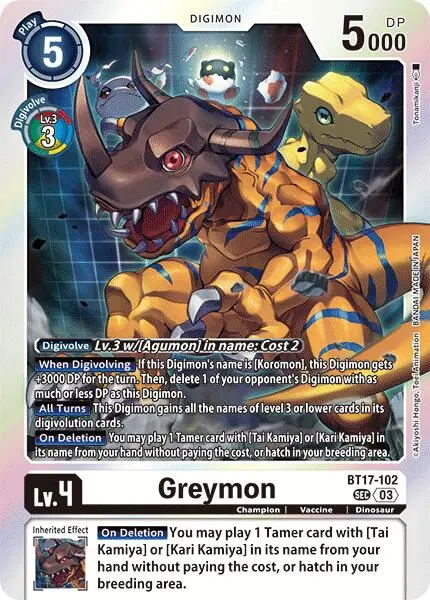 Greymon [Bt17-102] [Secret Crisis] 1