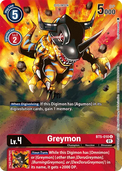 Greymon [Bt5-010] (Premier Event) [Battle Of Omni Promos] 1
