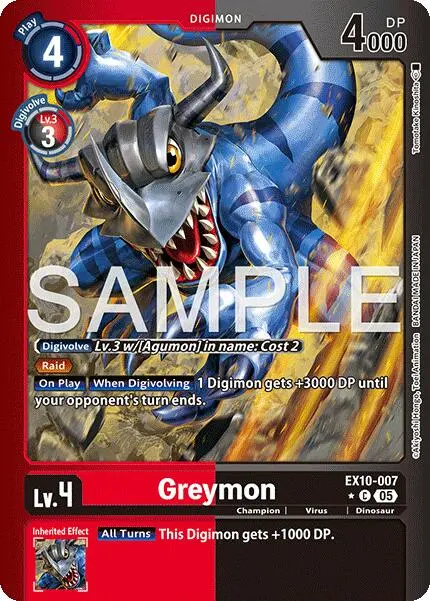 Greymon [Ex10-007] (Limited Foil) [Sinister Order] 1