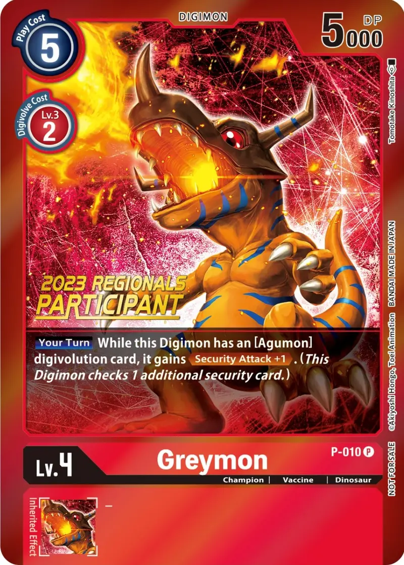 Greymon [P-010] (2023 Regionals Participant) [Promotional Cards] 1