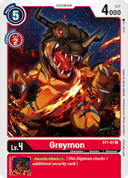 Greymon [St1-07] (Alternate Art) [Starter Deck: Gaia Red] 1