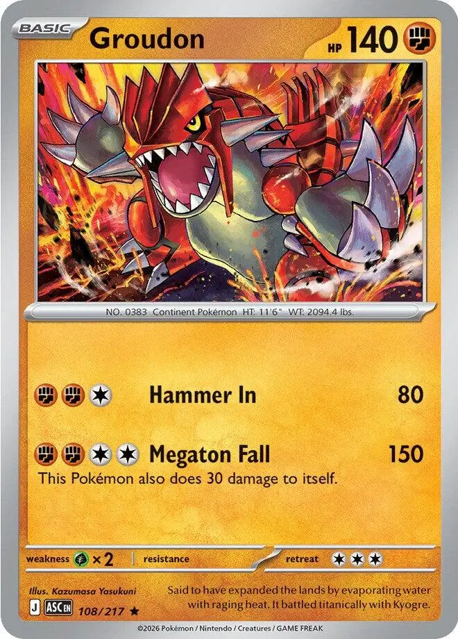 Groudon (108/217) [Mega Evolution: Ascended Heroes] 1