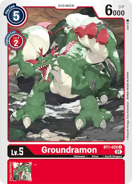 Groundramon [Bt1-020] (Alternative Art) [Starter Deck: Gallantmon] 1