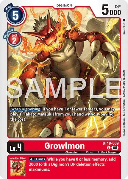 Growlmon [Bt19-009] [Advanced Booster Digimon Generation] 1