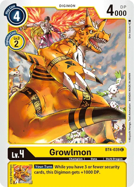 Growlmon [Bt4-039] [Great Legend] 1