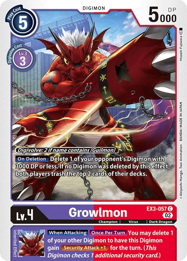 Growlmon [Ex3-057] [Draconic Roar] 1