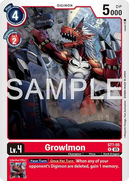 Growlmon [St7-05] (Reprint) [Advanced Booster Digimon Generation] 1