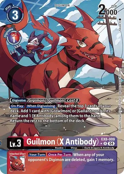 Guilmon (X Antibody) [Ex8-009] (Alternate Art) [Chain Of Liberation] 1