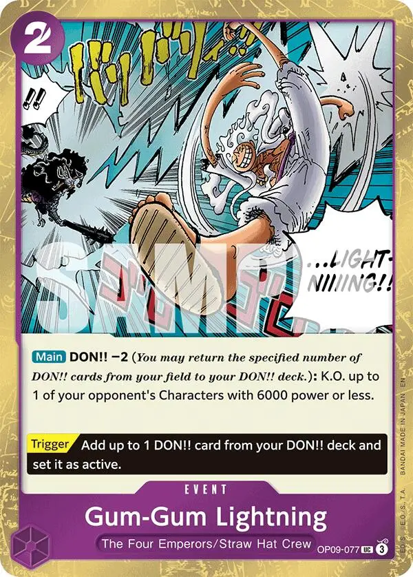 Gum-Gum Lightning (Pirate Foil) [Premium Booster -The Best- Vol. 2] 1