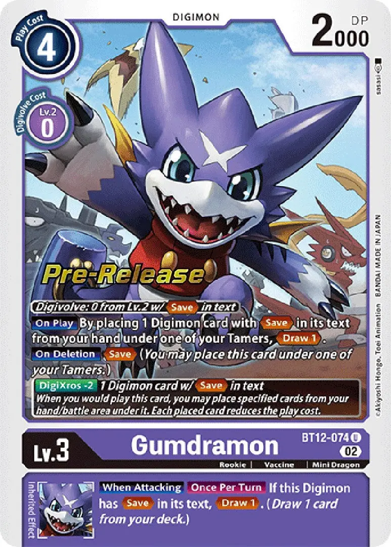 Gumdramon [Bt12-074] [Across Time Pre-Release Cards] 1