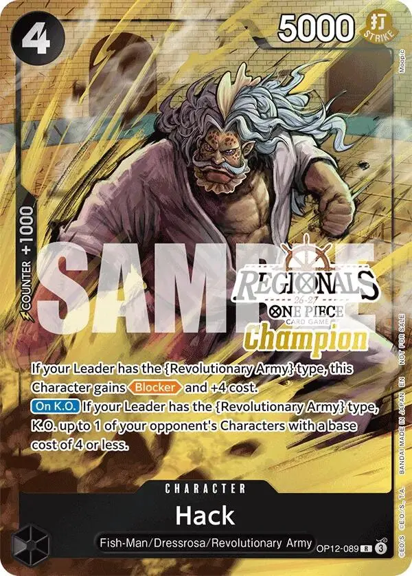 Hack (Regionals Champion Card Set 26-27) [One Piece Promotion Cards] 1