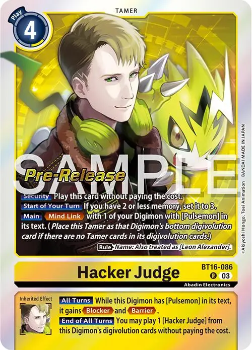Hacker Judge [Bt16-086] [Beginning Observer Pre-Release Promos] 1