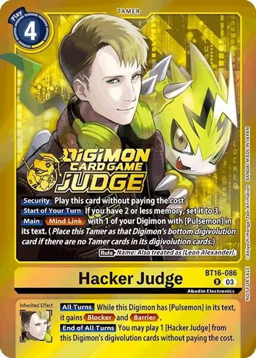 Hacker Judge [Bt16-086] (Judge Pack 6) [Beginning Observer] 1