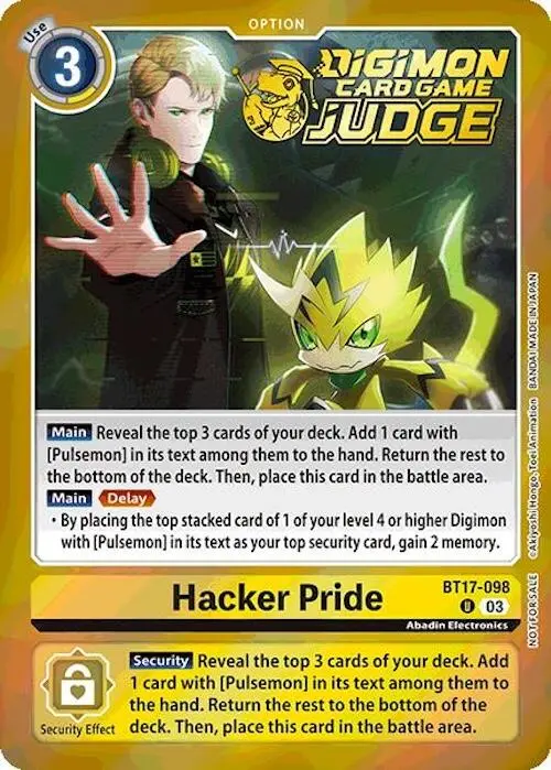 Hacker Pride [Bt17-098] (Judge Pack 6) [Secret Crisis] 1