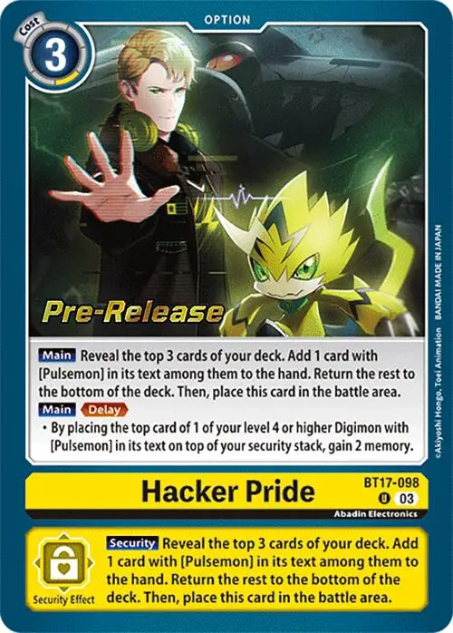 Hacker Pride [Bt17-098] [Secret Crisis Pre-Release Cards] 1