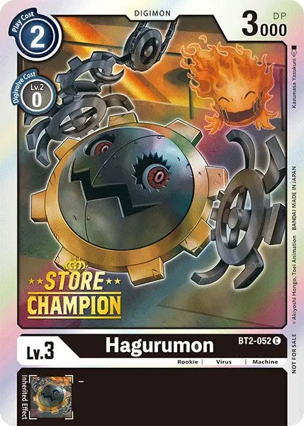 Hagurumon [Bt2-052] (Store Champion) [Release Special Booster Promos] 1