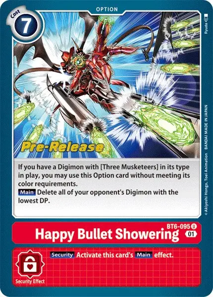 Happy Bullet Showering [Bt6-095] [Double Diamond Pre-Release Cards] 1