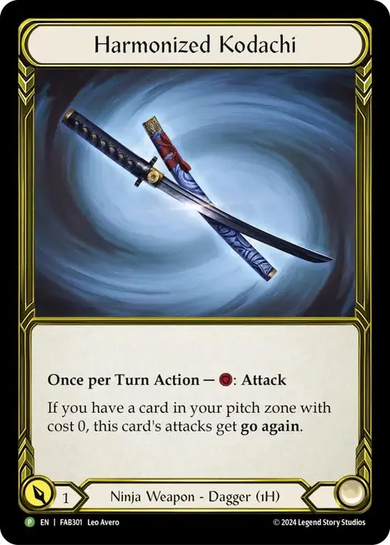 Harmonized Kodachi (Golden) [Fab301] (Promo)  Cold Foil 1