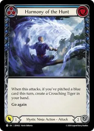 Harmony Of The Hunt (Blue) [Zen022] (Part The Mistveil Zen Blitz Deck) 1