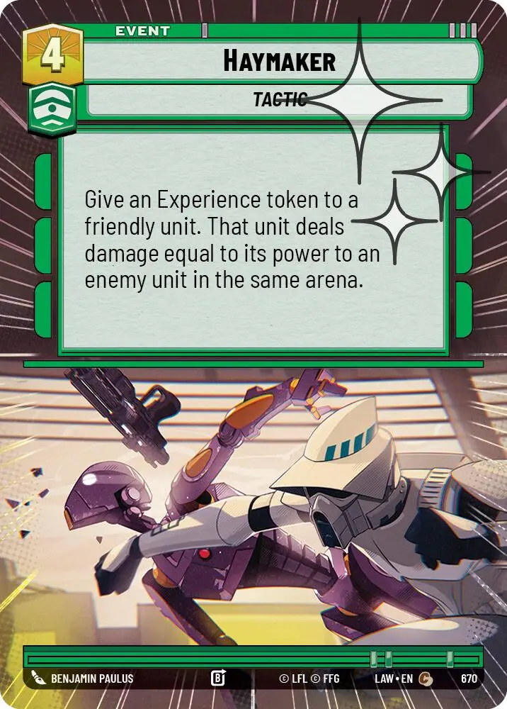 Haymaker (670) (Hyperspace Foil) (670) [A Lawless Time] 1