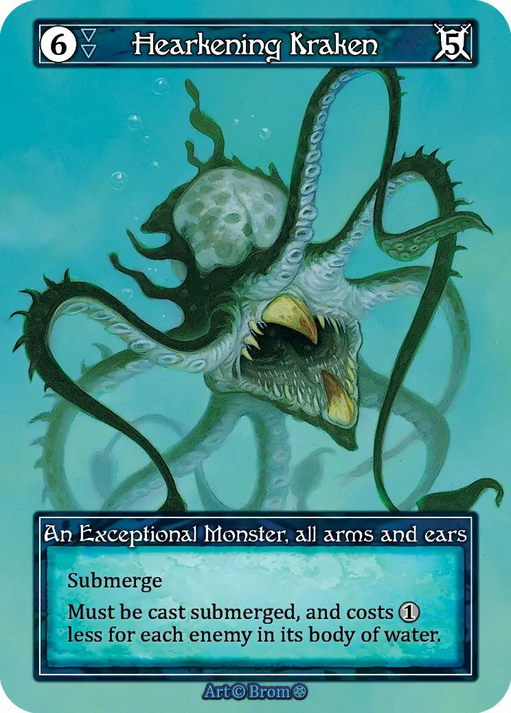 Hearkening Kraken (Foil) [Gothic] 1