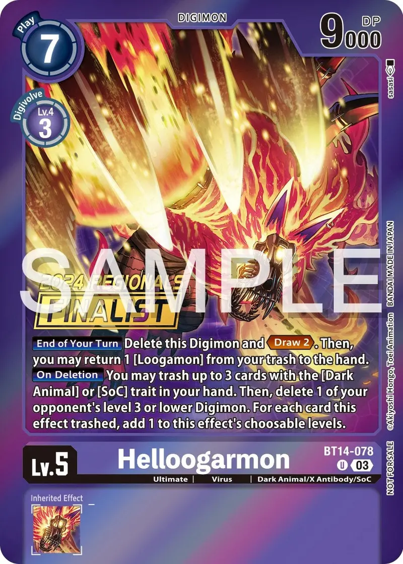 Helloogarmon [Bt14-078] (2024 Regionals Finalist) [Blast Ace Promos] 1