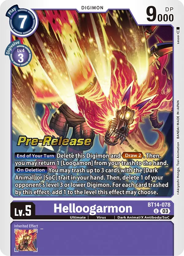 Helloogarmon [Bt14-078] [Blast Ace Pre-Release Cards] 1