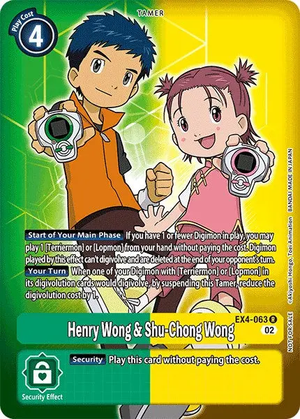 Henry Wong & Shu-Chong Wong [Ex4-063] (Alternate Art) [Alternative Being Booster] 1