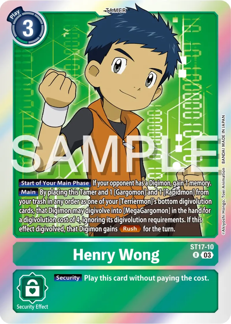 Henry Wong [St17-10] [Starter Deck: Double Typhoon Advanced Deck Set] 1