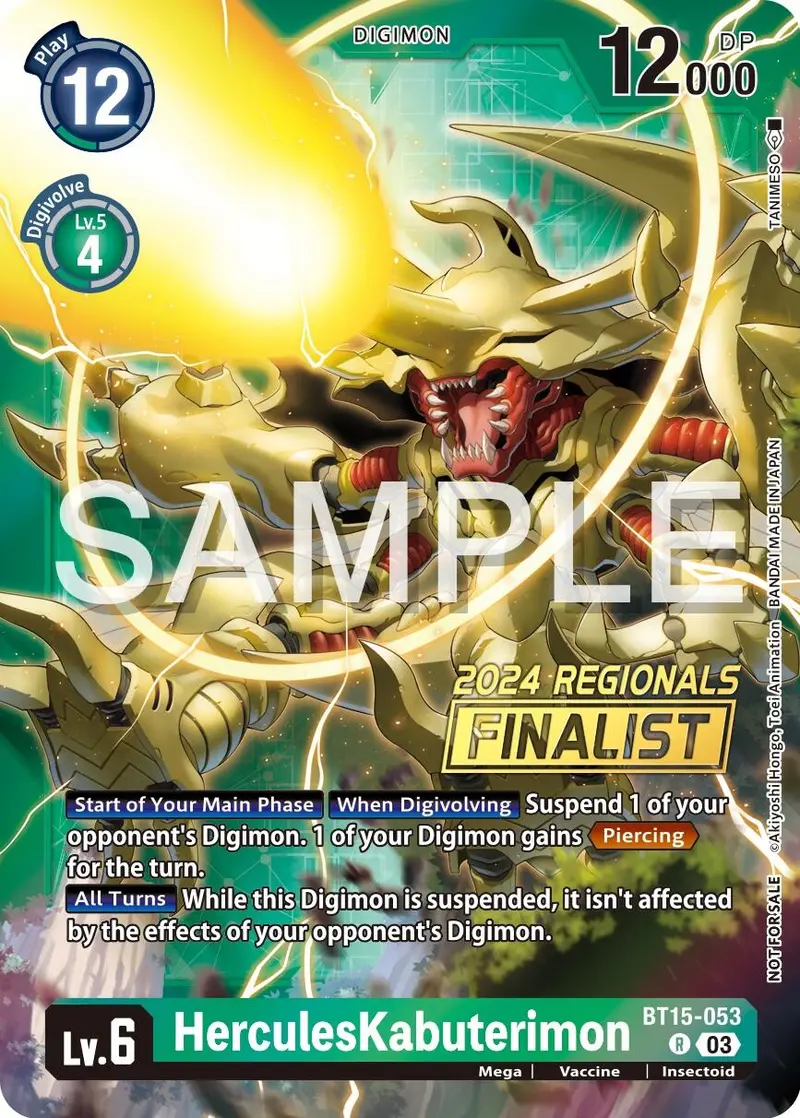 Herculeskabuterimon [Bt15-053] (2024 Regionals Finalist) [Exceed Apocalypse] 1