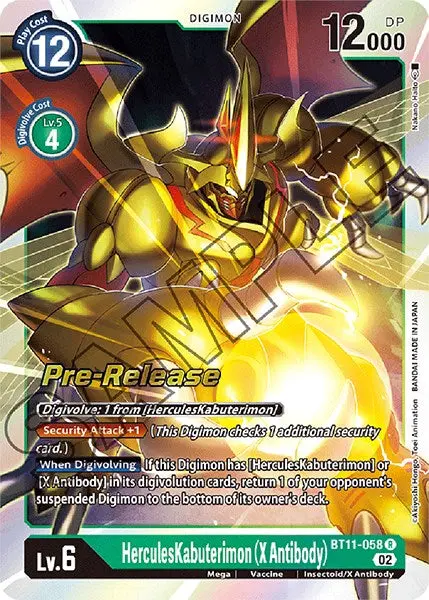 Herculeskabuterimon (X Antibody) [Bt11-058] [Dimensional Phase Pre-Release Promos] 1
