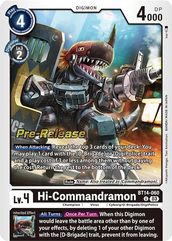 Hi-Commandramon [Bt14-060] [Blast Ace Pre-Release Cards] 1