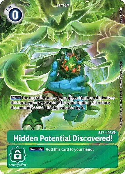 Hidden Potential Discovered! [Bt3-103] (Alternate Art) [Dimensional Phase] 1
