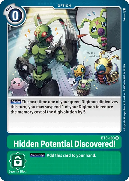 Hidden Potential Discovered! [Bt3-103] [Release Special Booster Ver.1.5] 1