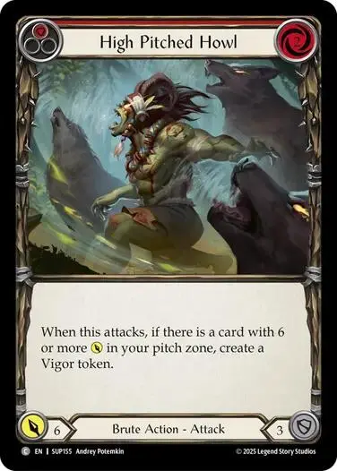 High Pitched Howl (Red) [Sup155] (Super Slam)  Rainbow Foil 1