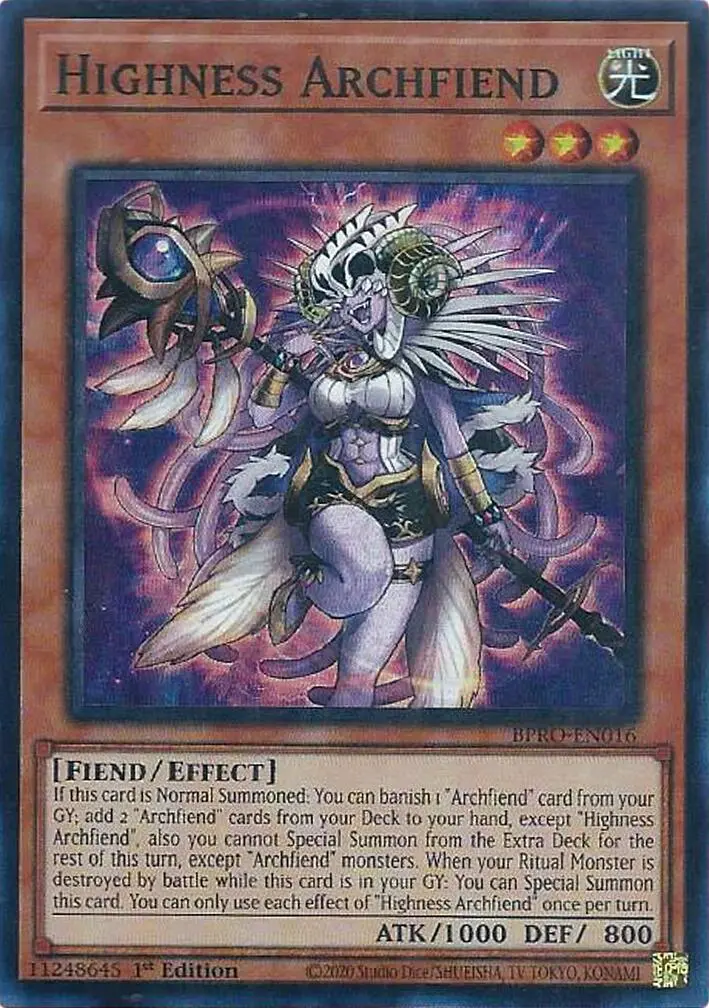 Highness Archfiend [Bpro-En016] Super Rare 1