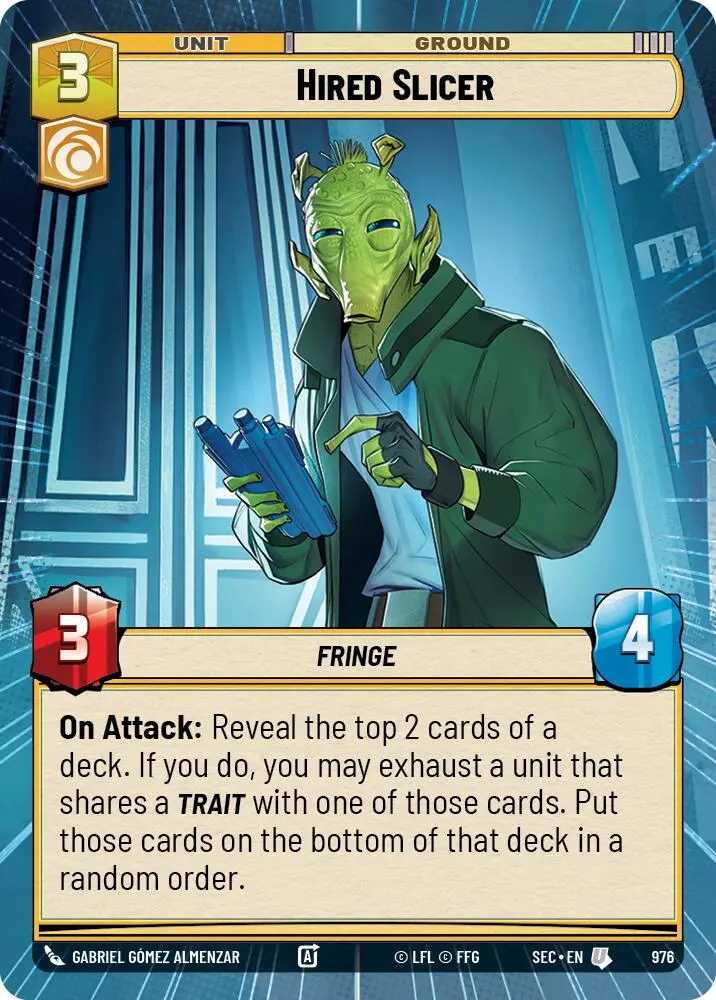Hired Slicer (976) (Hyperspace Foil) (976) [Secrets Of Power] 1