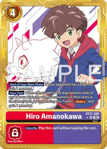 Hiro Amanokawa [Bt21-080] (Gold Border) [Advanced Booster Digimon Generation] 1